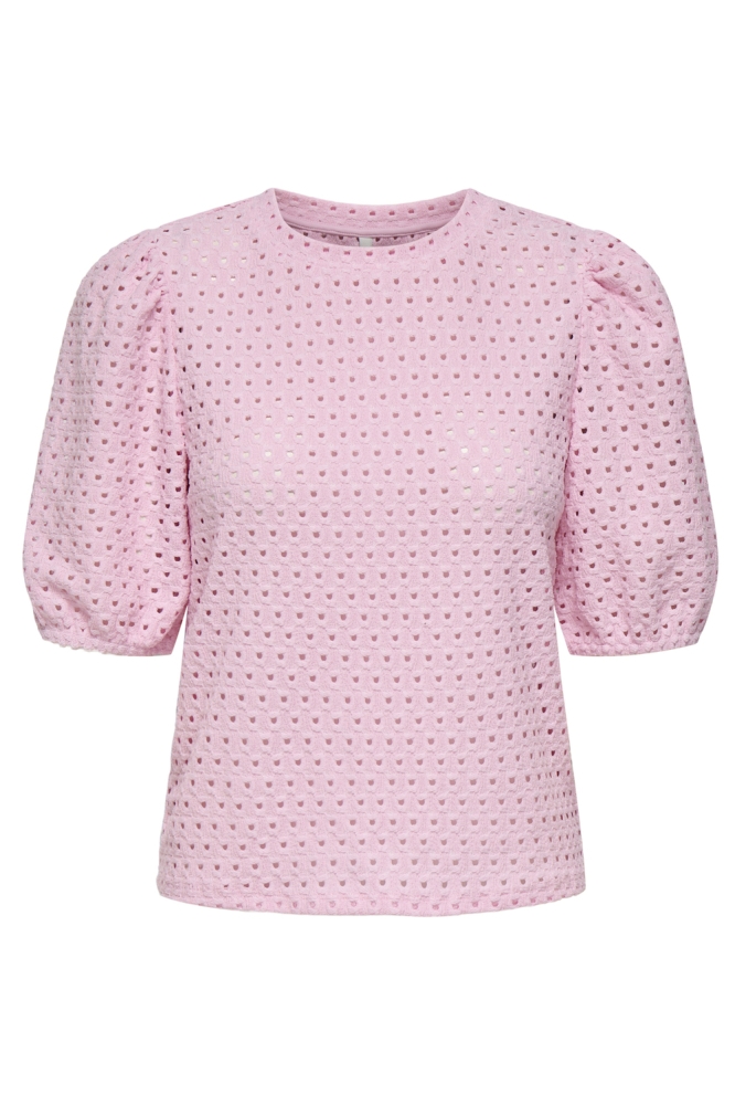 ONLELISA S/S O-NECK TOP BOX JRS 15346853 ROSEATE SPOONBILL